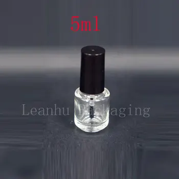 5ml gol de unghii de sticlă sticle cu pensula ,5 unități mici, rotunde de sticlă pentru lac de unghii ,ulei esențial recipient de sticlă