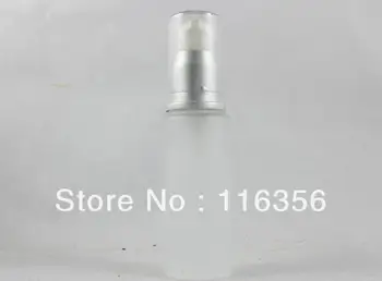 30ML flacon de sticlă mată cu matt silver apăsați pompa