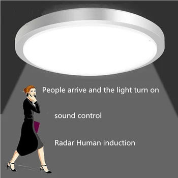 Led Lumini Plafon lampă Radar de Inducție/Senzor/Sound control cu Led-uri Lumini Plafon Lampars de techo Program Baie