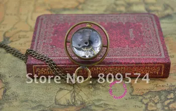 Cumpărător en-gros prețul de bună calitate fată doamnă femeie nouă de bronz Harry Potter spin sticlă mingea mecanice steampunk ceas de buzunar