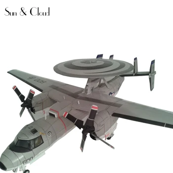 1:32 3D DIY American Northrop Grumman E-2C Hawkeye Avion Avioane de Hârtie Model Asamblat de Mână de Lucru Joc de Puzzle DIY Jucărie pentru Copii
