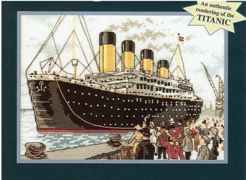DIY Chineză kituri de broderie cusatura 14 numărat peisaj Titanic Barca Perete pictura decorativa cusatura cruce albă de pânză