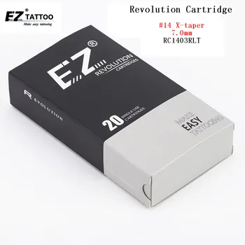 EZ Revoluție Ac Tatuaj Cartuș Round Liner Super bine 7.0 #14 0.4 mm Pentru Cartușul de mașină și aderență RC1403RLT 20 buc /cutie