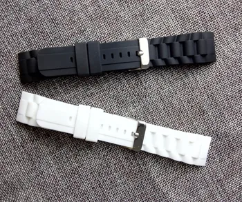 Noi, din Cauciuc, silicon Watchbands Mare Guality Curele de Ceas Accesorii 20mm(catarama latime 18mm) Curea de Cauciuc Negru de 10.000 de LB Rating