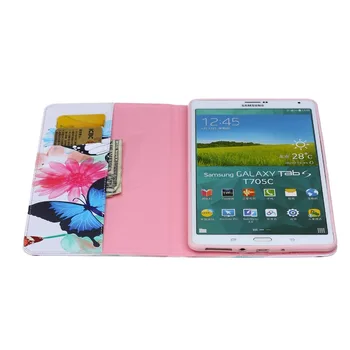 Tableta Caz de fundas Samsung Galaxy Tab S 8.4 T700 T705 T705C Acoperire pentru Samsung Galaxy Tab S 8.4 inch Caz, cu Titularul Cardului