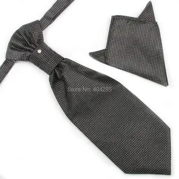 Gât cravată set cravata ascot batista de nuntă pentru bărbați cravate Batista de Buzunar pătrat 2 buc la 1 cadou