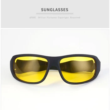 AFOUE 2017 Stil de Moda Mens Zi de Conducere de Noapte ochelari de Soare Barbati de Brand Designer de Galben Lentile de Noapte Viziune Ochelari de Conducere Ochelari