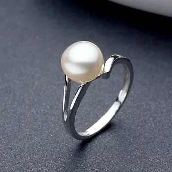Sinya 925 Sterling Silver pearl Inel de Nunta Pentru Femei fete Iubitor de perla dia 8mm design de moda bijuterii inel de Logodna