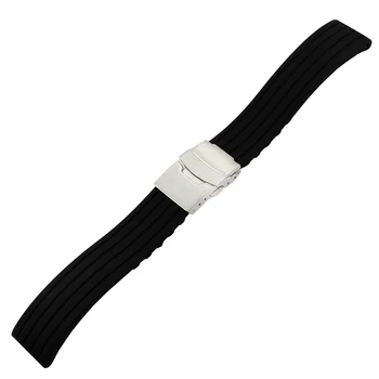 Cauciuc siliconic Trupa Ceas pentru Oris 18mm 20mm 22mm 24mm Watchband Bărbați Femei Rășină Curea Curea de Încheietura mâinii Buclă Brățară Negru + Pin