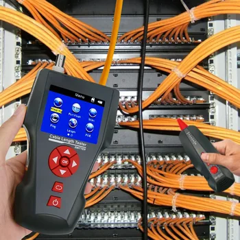 8 de la Distanță Identificator Digital Tester de Cablu de Sârmă Tracker RJ45/RJ11 BNC w/ FREE Card TF PoE/PING de Stocare a Datelor Funcția & Port Flash
