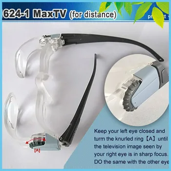 Transport gratuit MaxTV Binoculară TV cu Ecran Lupe Concentrându-se Ochelari Lupa de Vizibilitate Redusă Sida