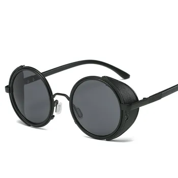 LONSY Noi Steampunk ochelari de Soare pentru Femei Ochelari rotunzi Ochelari Barbati de Brand Design Unisex Vintage Stil Retro Punk Oculos De Sol UV400