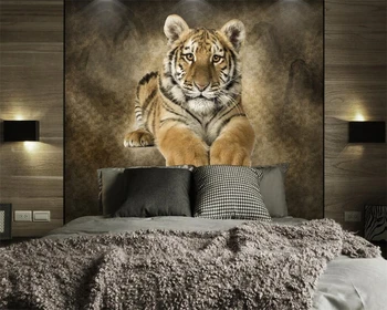 Beibehang Tapet Personalizat Animale Tigru de Fundal HD Perete Crimă Living, Dormitor, TV, Canapea de Fundal Murale 3d tapet