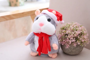 GGS NOI de vânzare Fierbinte Vorbesc și de mers pe jos de Craciun Talking Hamster Jucărie de Pluș Vorbesc vorba de Sunet Hamster Cadouri de Crăciun pentru Copii