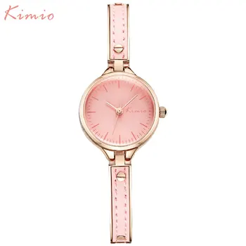 Femei ceasuri KIMIO brand cuarț ceas de aur doamnelor rochie ceasuri brățară din piele de moda ceas de mână 2018 fata fierbinte cadou ceas