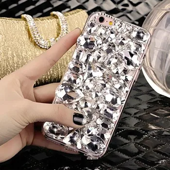 LaMaDiaa Bling Stras Cristal de Diamant Fox și Coroana Moale Înapoi Caz Telefon Acoperă Pentru iPhone X 7 8 6s Plus 6 Plus 5 5S SE 5C