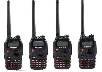 XQF 4-BUC Noul Negru BAOFENG DOUĂ MOD de RAIDO UV-A52 Walkie Talkie 136-174MHz&400-520 MHz Două Fel de Radio transport gratuit+liber casca