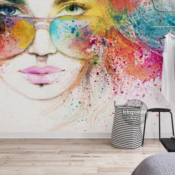 Foto personalizat tapet de Culoare în stil European frumusete pictat pahare dormitor, hol, tapet 3D stereo hol, baie murală