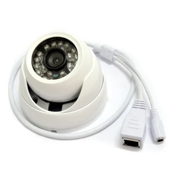 Camera IP de securitate în aer liber, H. 264 2MP ONVIF 2.0 CCTV Full HD 1080P 2.0 Megapixel Dome 2.8 mm Obiectiv cu unghi larg Filtru IR Cut