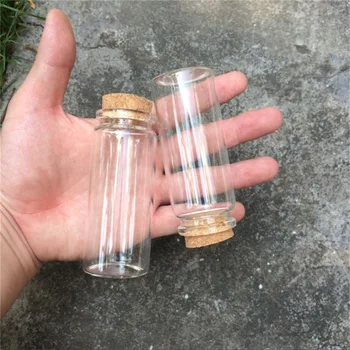 Mini-Flacon de Sticlă cu Dop de Plută 20ml 50ml 65ml 90ml Borcane Goale Flacon Dulciuri Vanilie Pastila Alimente Sticla de Parfum Containere 12buc