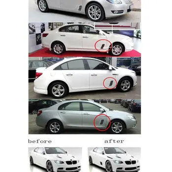 GRĂTAR@FUKA Argint Fluxul de Aer Capota caroserie Partea de Admisie Aerisire Exterior Decor Sticker potrivit Pentru Mazda Renault hyundai