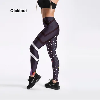 Qickitout femei de Înaltă Talie jambiere de moda cu dungi de fitness slim legging athleisure elastice Neon Sport Antrenament Jambiere