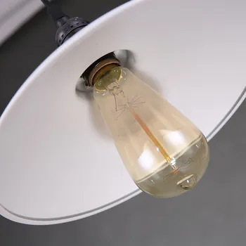 Pandantiv De Cablu Mini Fier De Iluminat Industrial Iluminat Nuanta Alb Lampă De Tavan Bucatarie Camera De Zi Led Vintage