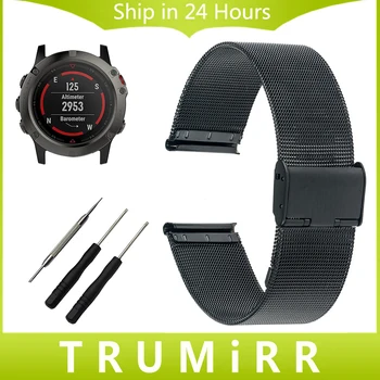 Milanese Watchband 20 22 24 mm pentru Garmin Fenix 5S 5 Epix Vivoactive HR Precursor 935 FR935 Sport Ceas Bandă de Oțel Curea de mână