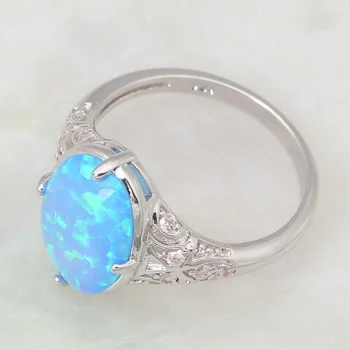 Moda Opal inele Bijuterii Fine pentru Femei inele de Foc Albastru Opal inel de Argint Umplut Cadou inel de dimensiune 5 6 7 8 9 10 R442