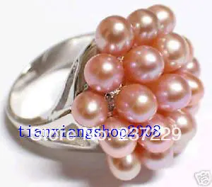 Fierbinte de vânzare>@@ prețul cu Ridicata S ^^^^frumos roz pearl dimensiune inel