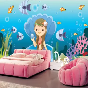 Foto personalizat tapet 3D animat pește camera copiilor tapet grădiniță copilul piscină tapet mural