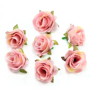 100 buc Mătase Artificială de Flori de Trandafir Cap Scrapbooking Flori Minge Pentru Decor Nunta Scrapbooking Cununa de Accesorii pentru Casa