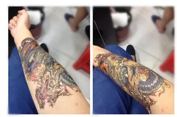 3pcs/lot tatuagem Dragon totem colorate de dimensiuni mari, mari de autocolante tatuaj temporar rezistent la apa pentru bărbați brațul băiatului arta tatuaje