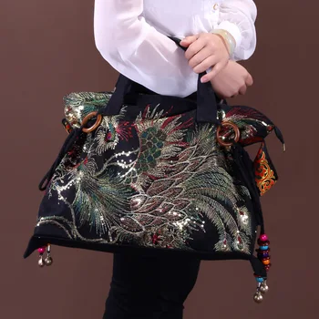 2018New caracteristicile naționale singur sac de mesager femei de moda de petrecere a timpului liber geanta crossbody sac de panza brodata femei geanta