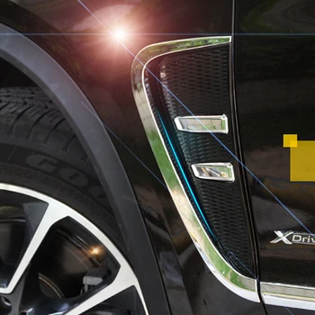 Eedge Partea Branhii de Rechin Priza de Aerisire de Admisie a Aerului Port Mașină de Modificare Crom Styling Accesorii Autocolant Pentru BMW X5-2016
