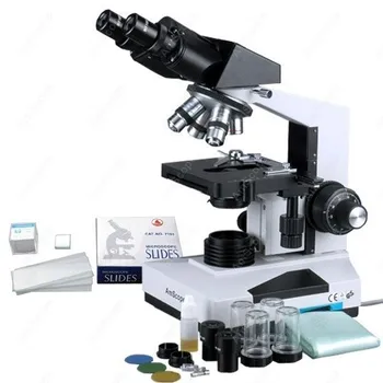 Profesionale Microscop Biologic--AmScope Consumabile 1600x Profesionale Microscop Biologic + 50 Slide-uri + 100 Lamele