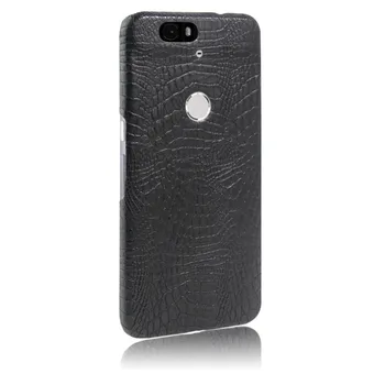 Pentru Huawei Nexus 6P Caz din piele de Crocodil Capacul din Spate din Plastic Dur Rezistent Protector Caz pentru Huawei Nexus 6P Cazuri de Protecție