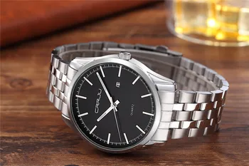 Reloj Hombre CRRJU Brand de Lux Simplu de Moda Casual, Business Ceasuri Barbati Data Impermeabil Cuarț Mens Watch relogio masculino