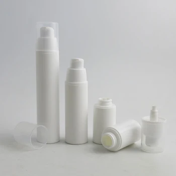 30 x 15 ml 30ml airless 50ml Lotiune de Pompa de Dozare sticla 1oz alb PP container cosmetice cosmetice de ambalare