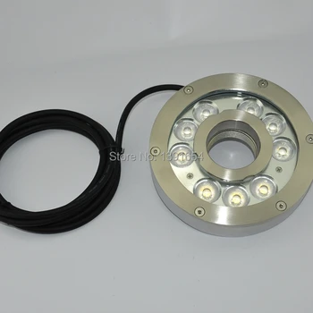 De înaltă Calitate IP68 rezistent la apa 316 din oțel inoxidabil 24V 27W Color Schimbarea LED Lumina Subacvatice pentru Fantana Inel Lampă cu LED-uri