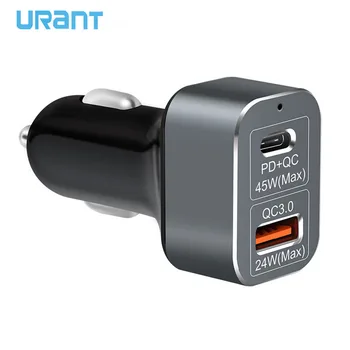 URANT USB PD Incarcator Auto Tip C 45W Putere Livrare Rapida Incarcator Auto QC3.0 pentru X iPhone Samsung S8 Xiaomi MI A1 Huawei MATE 10