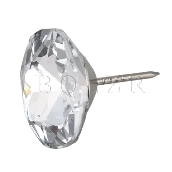 BQLZR 20 x Canapea Bordura de Argint Bijuterie Floare 30mm Ținte Clare de Cristal Cuie Tapiterie