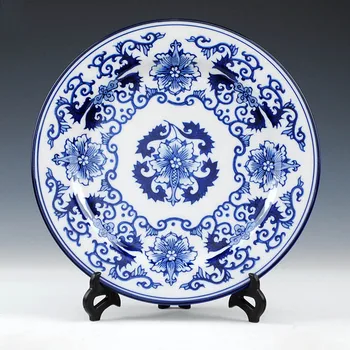 Jingdezhen Ceramică în stil European de Comerț exterior Mediteraneene Porțelan Albastru Și Alb Decor de Perete Placă de Perete Camera de zi