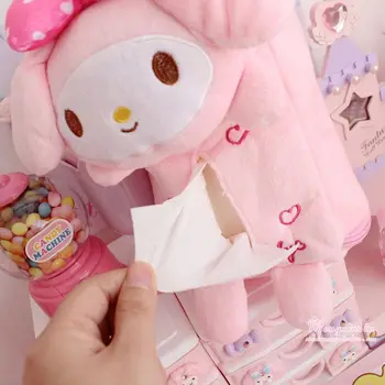 Candice guo! New sosire super drăguț jucărie de pluș roz inima melodie țesut capacul cutiei de agățat prosop de hârtie cazul fetelor cadou de ziua 1p