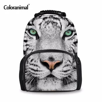 Coloranimal Cap De Tigru Student Rucsac Adolescentă Capacitate Cool Animal Print Umăr Bookbags Băieți Personalizate, Saci De Școală