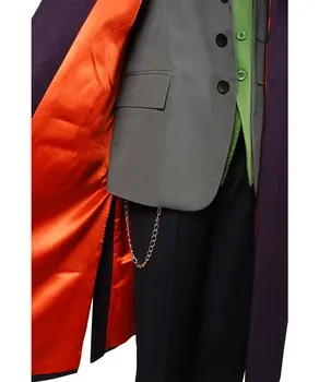 Batman Dark Knight, Joker Costum Violet Lung Trenci Ofițeresc Doar De Halloween Cosplay Costum Pentru Bărbați Adulți Femei