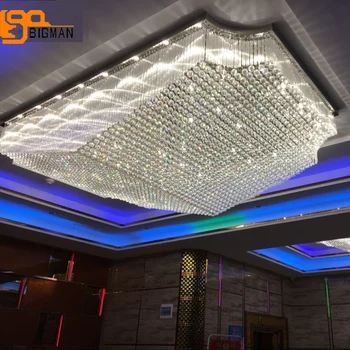 De lux hotel de design, hol mare, candelabre de cristal plafon LED AC110V 220V lustru proiect de iluminat interior