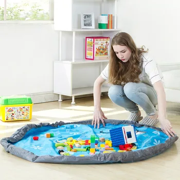 Portabil Pentru Copii Jucarie Sac De Depozitare Și Covoraș De Joacă Lego Toy Organizator Bin Cutie De Depozitare Pentru Copii Moda Practice Saci Coș Pentru Jucării