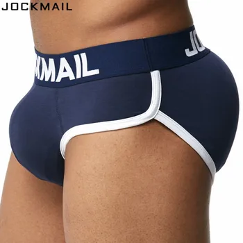 JOCKMAIL Brand Consolidarea Mens Boxeri Lenjerie Sexy Umflatura Homosexuali Penis pad Fata + Spate Magie fese Dublu Detasabil Push-Up Cupa