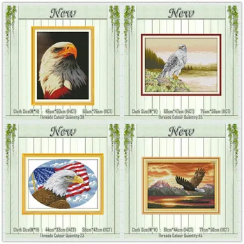 Vultur plesuv, Soimul animal home Decor pictura numărat imprimate pe panza DMC 11CT 14CT kituri de goblen, broderie manual Set